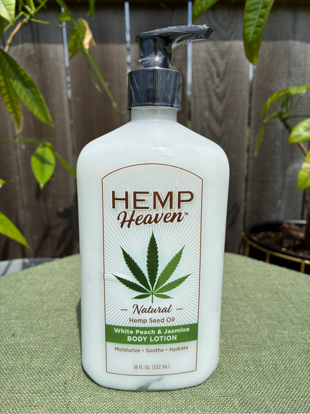 Hemp Heaven White Peach & Jasmine Body Lotion 18 oz – New Sealed
